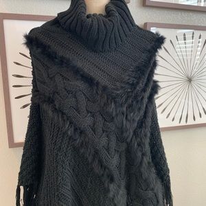 Turtle Neck Poncho